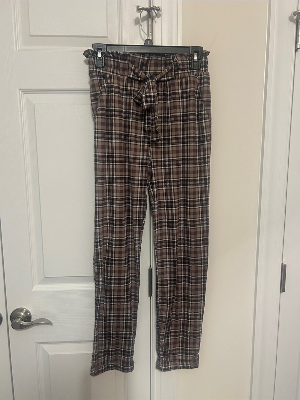 Joe Benbasset Brown Plaid Pants - Jrs size Small NWOT